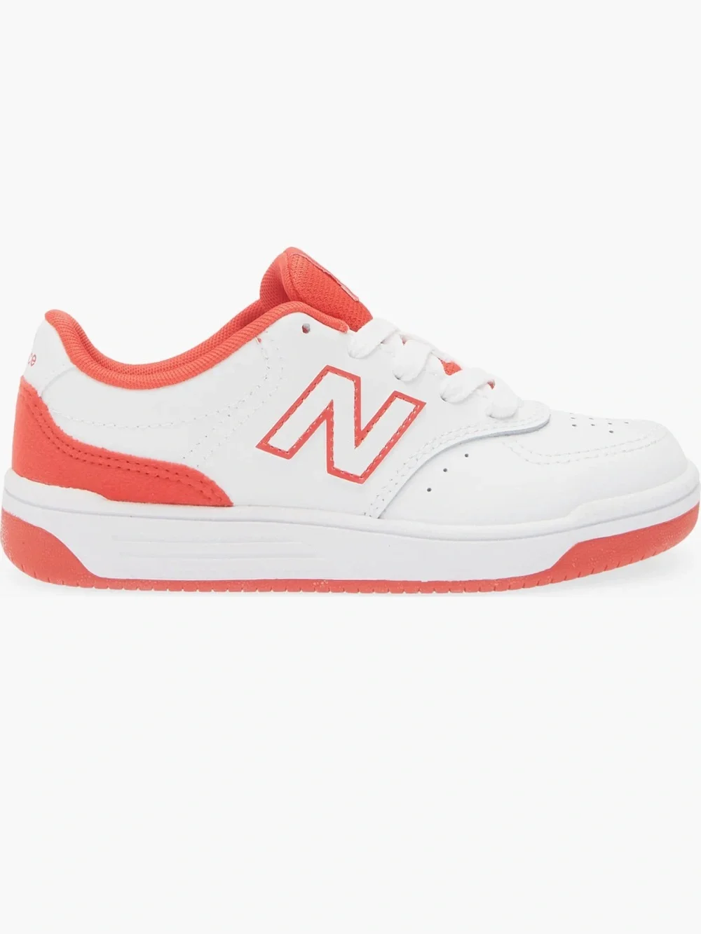 New Balance Kids' White & Red Athletic Sneakers - Size 3